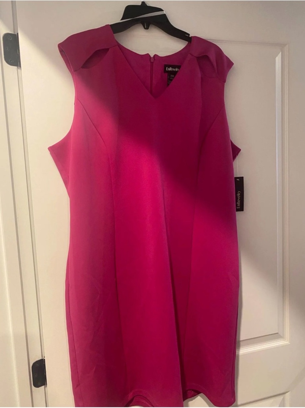Revelry Hot Pink Cap-Sleeve Mini Dress